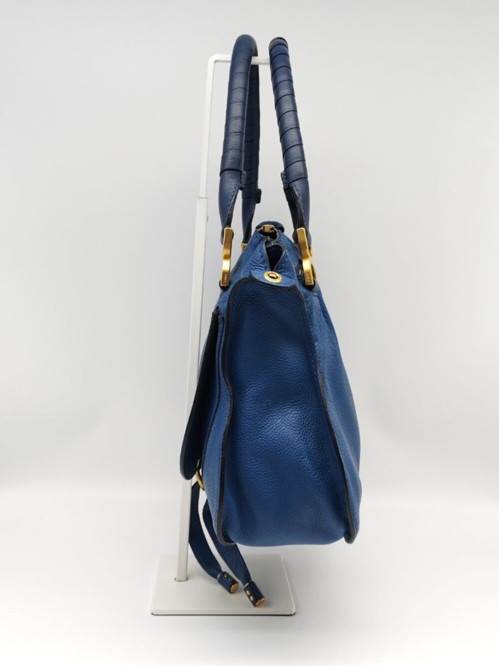 Chloé Marcie Medium Pebbled Leather Satchel Shoulder Bag - Picture 4 of 16